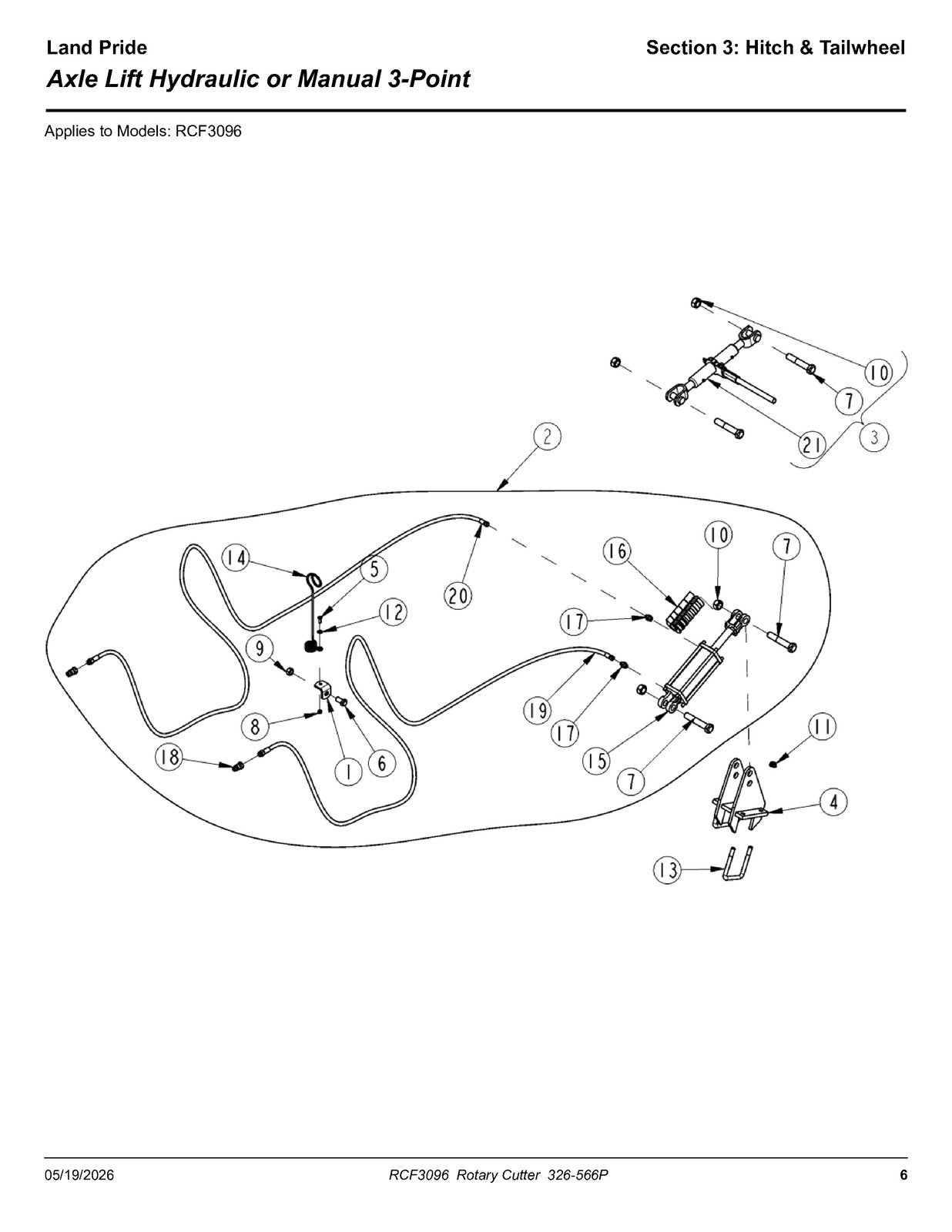 LAND PRIDE RCF3096 Rotary Cutters Parts Manual 2026 - WIRE BOUND - TOUGH COVERS