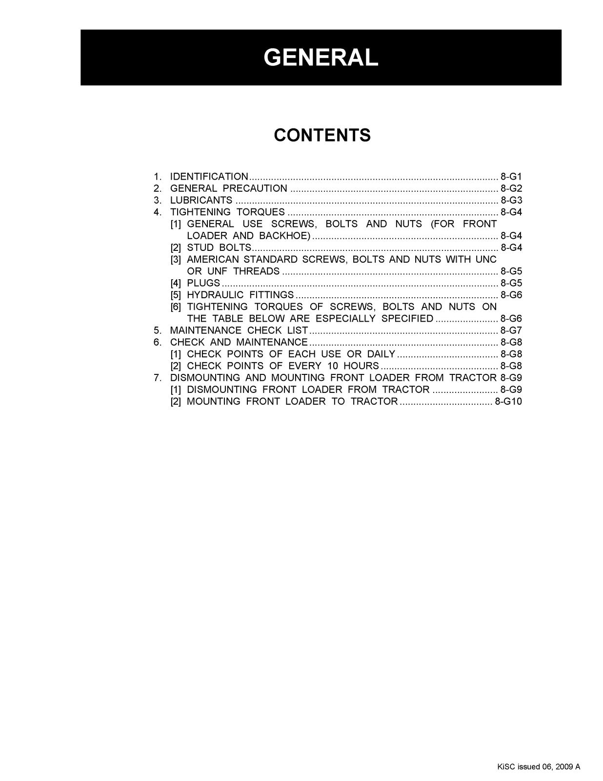 KUBOTA LA203 LA243 Front Loader Workshop Service Manual 2009 - WIRE BOUND