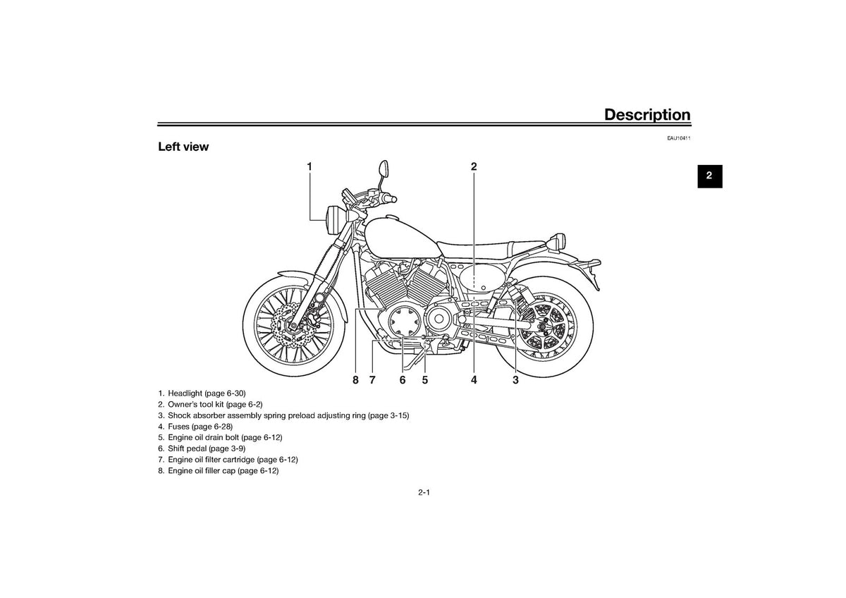 YAMAHA XVS950XR-A Owners Manual 2017 - STEEL WIRE BOUND - PROTECTIVE COVERS