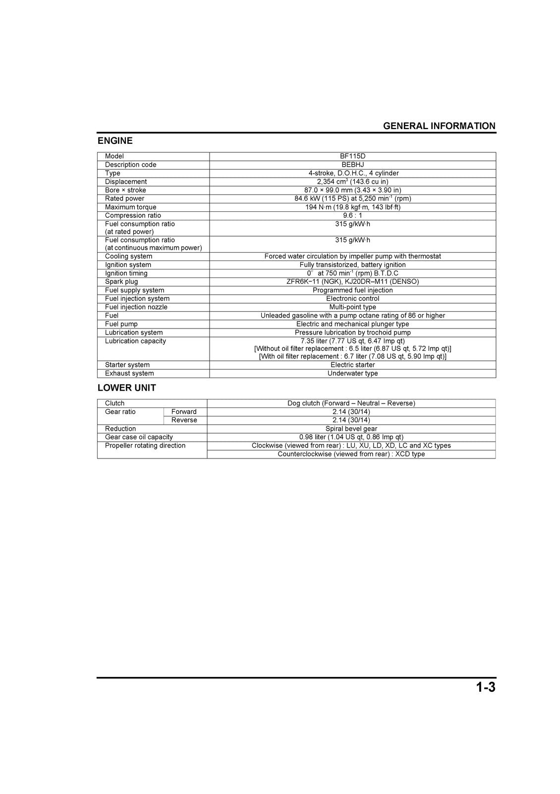 TOHATSU BFT115A Outboard Motor Service Manual 2014 - BOUND - COVERS - FOLDOUTS