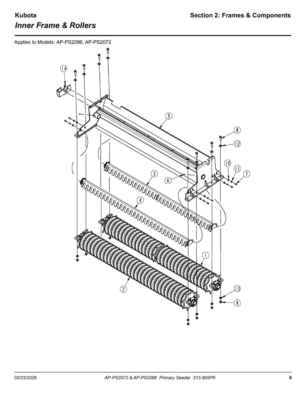 LAND PRIDE PS20 Series Primary Seeders Parts Manual 2026 - WIRE BOUND - COVERS