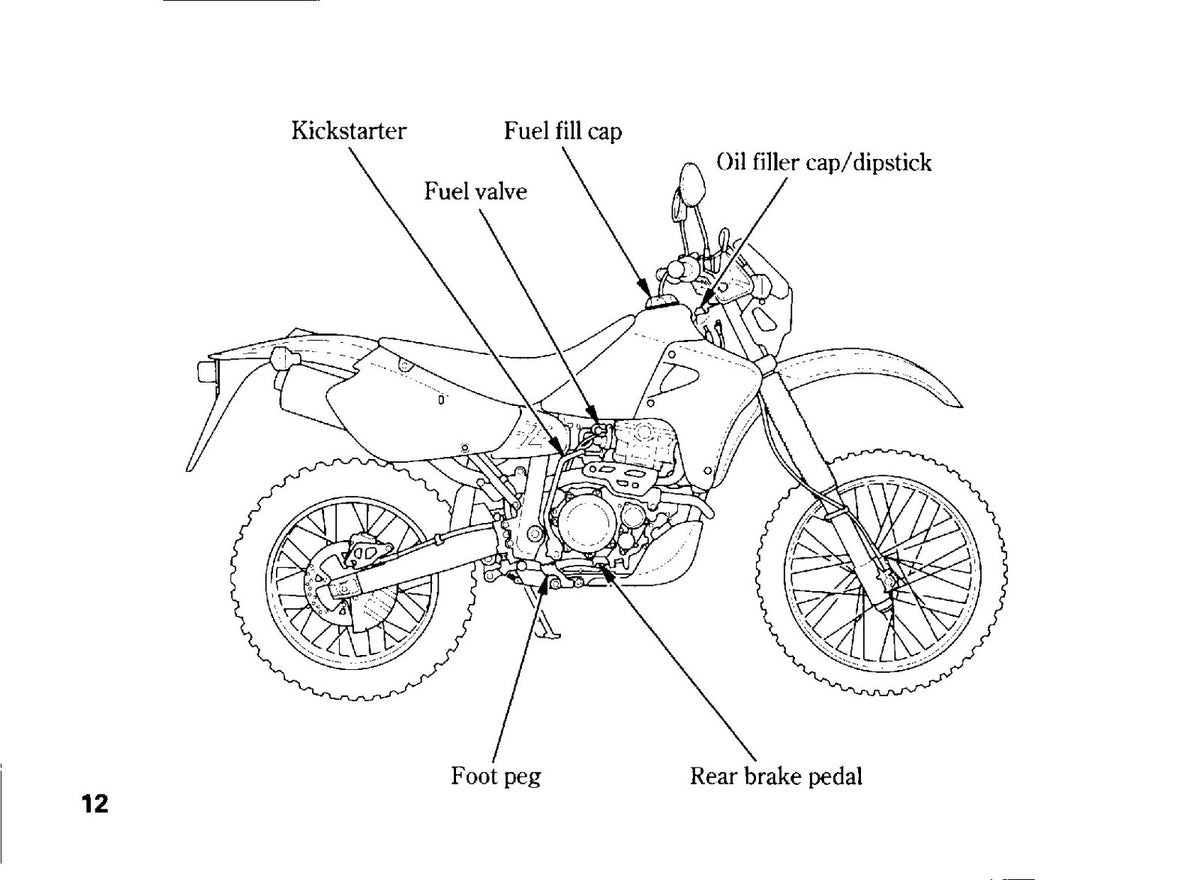 HONDA XR650R Owners Manual 2004 - BOUND - COVERS - XL FOLDOUT PAGES