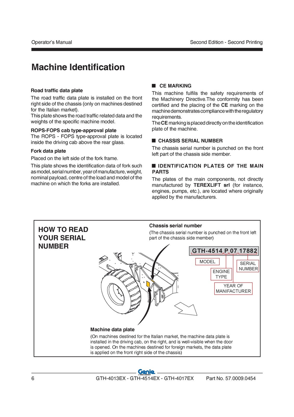 GENIE GTH-4013EX GTH-4514EX GTH-4017EX Telehandler Operators Manual 2009 - BOUND