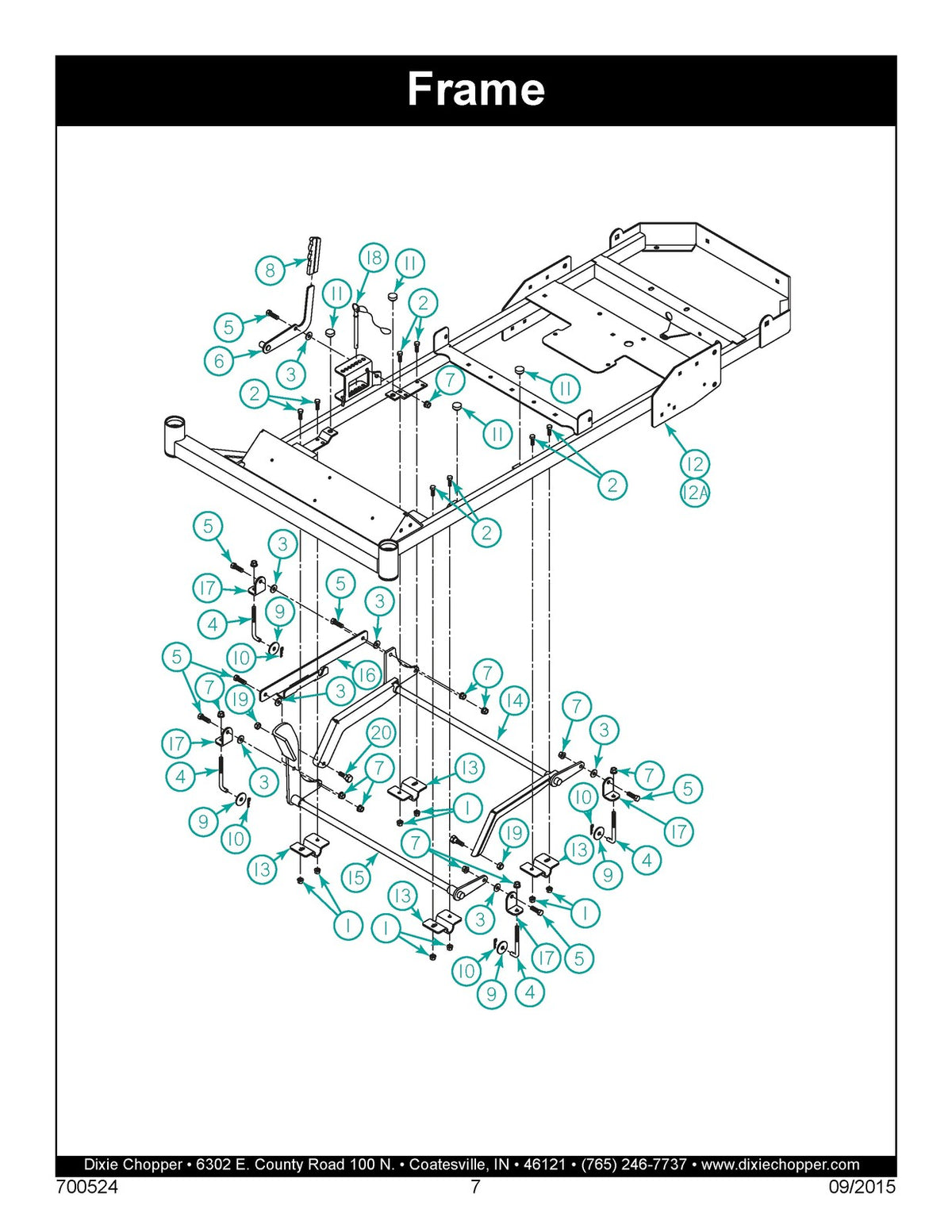 DIXIE CHOPPER Zee 2 Zero Turn Mower Illustrated Parts Manual 2015 - WIRE BOUND