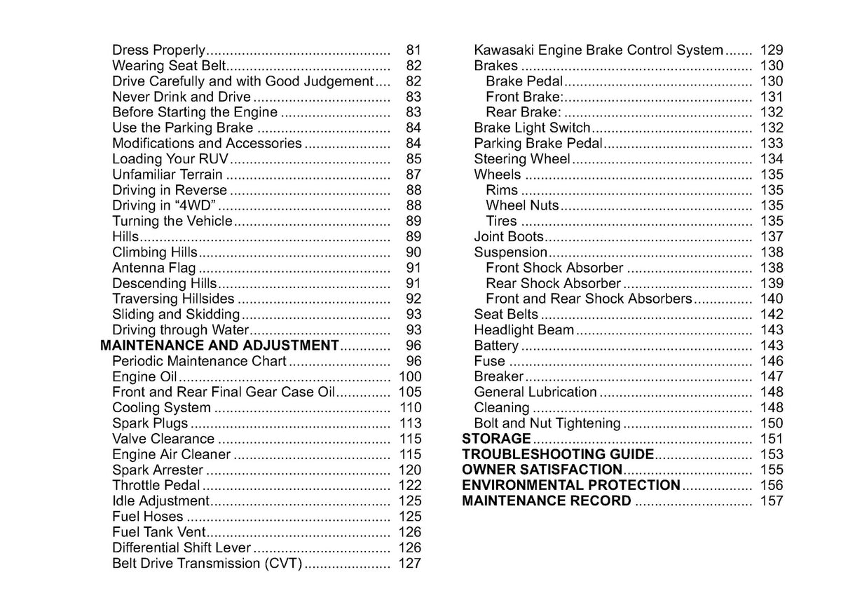 KAWASAKI Teryx 750 FI 4x4 Owners Manual 2009 - STEEL WIRE BOUND - TOUGH COVERS