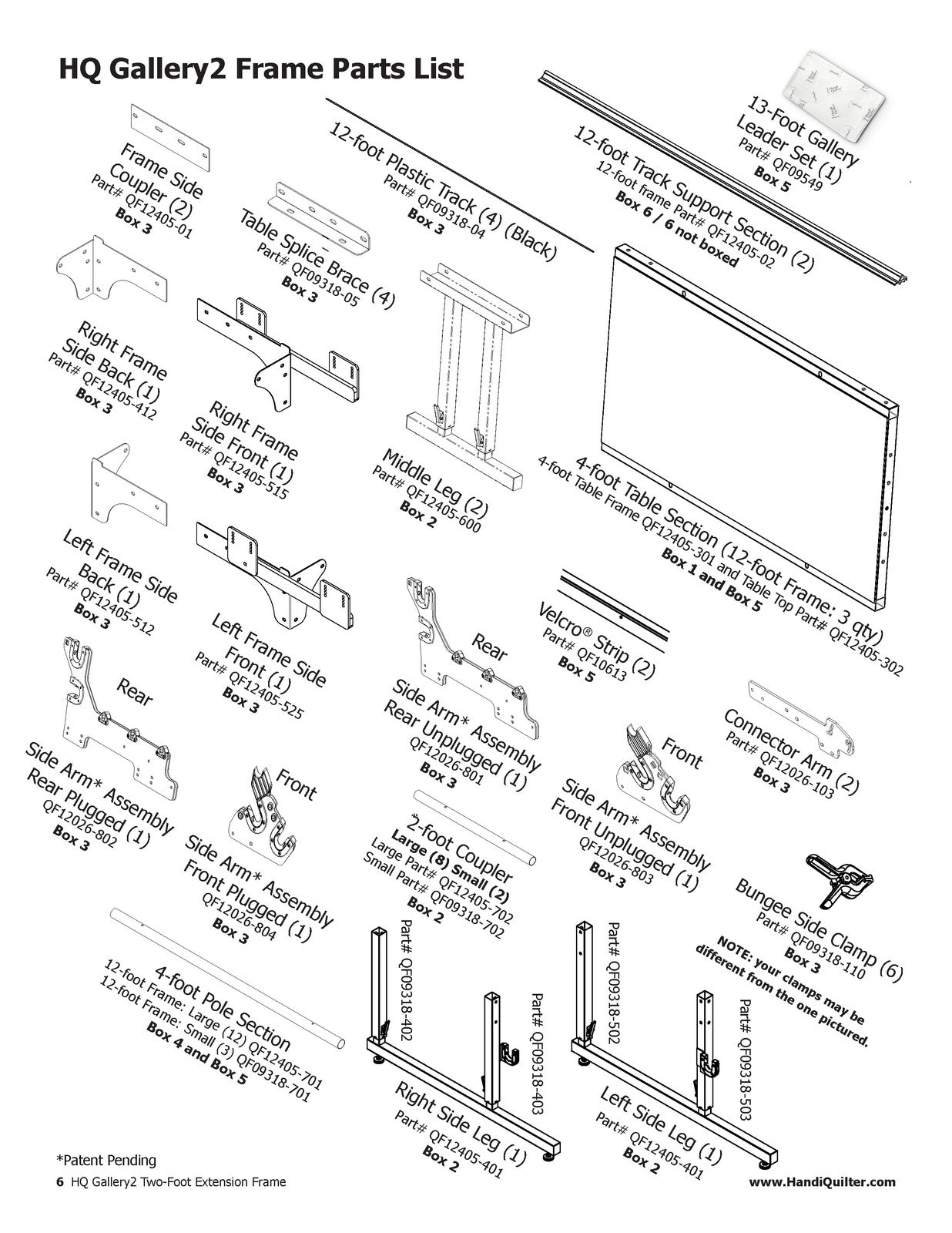 HANDI QUILTER Gallery2 Frame 14ft Ext Kit Assy Instruction Manual - WIRE BOUND