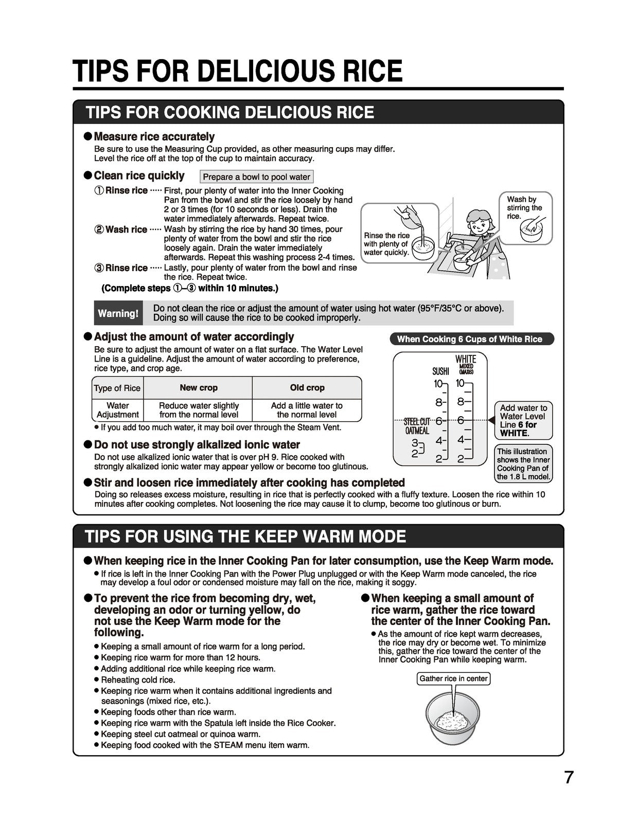 ZOJIRUSHI NS-TSC10A 18A Micom Rice Cooker  Operating Instructions Manual