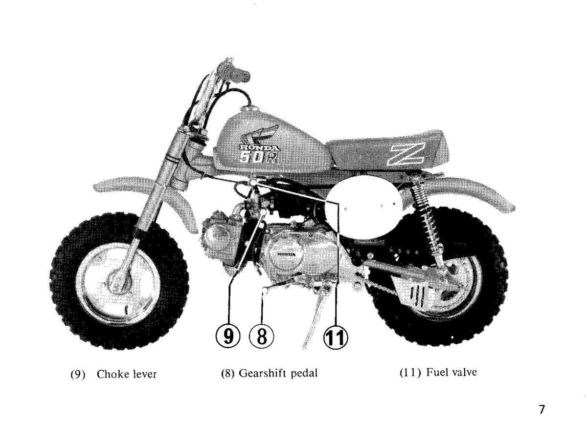 HONDA Z50R Motorcycle Owners Manual 1986 - STEEL WIRE BOUND - PROTECTIVE COVERS