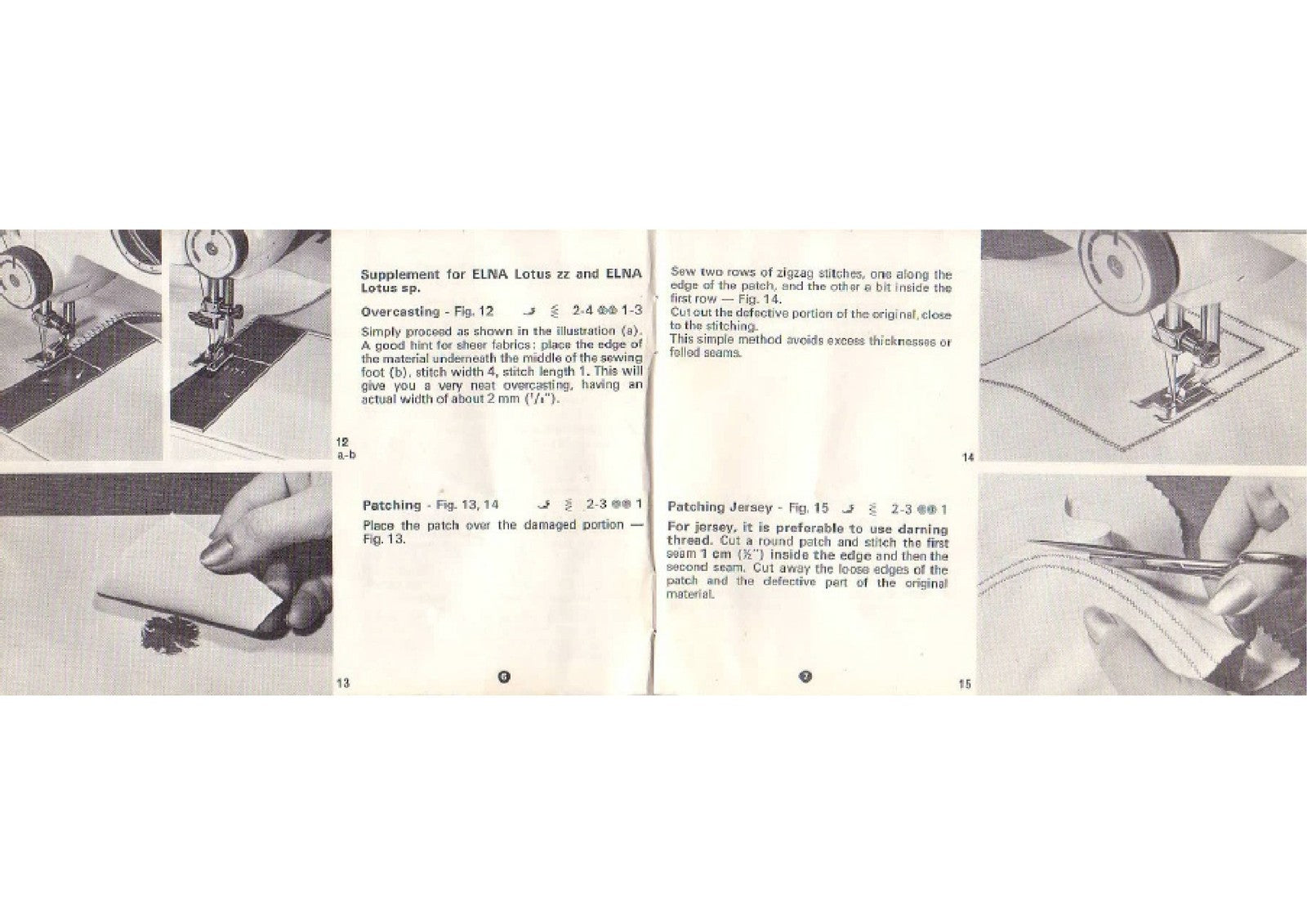 ELNA Lotus Sewing Guide Manual - STEEL WIRE BOUND - PROTECTIVE COVERS