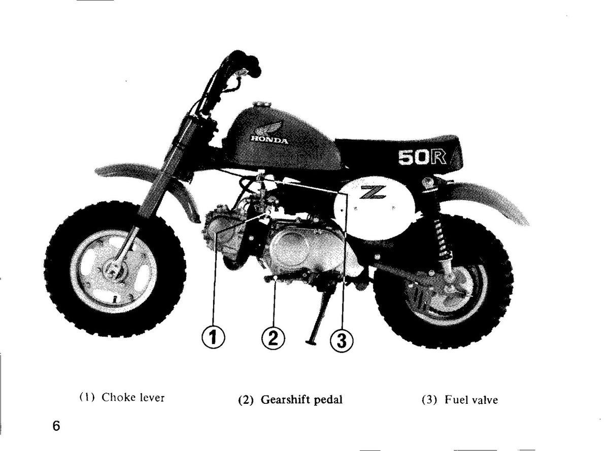 HONDA Z50R Owners Manual 1982 - STEEL WIRE BOUND - PROTECTIVE COVERS