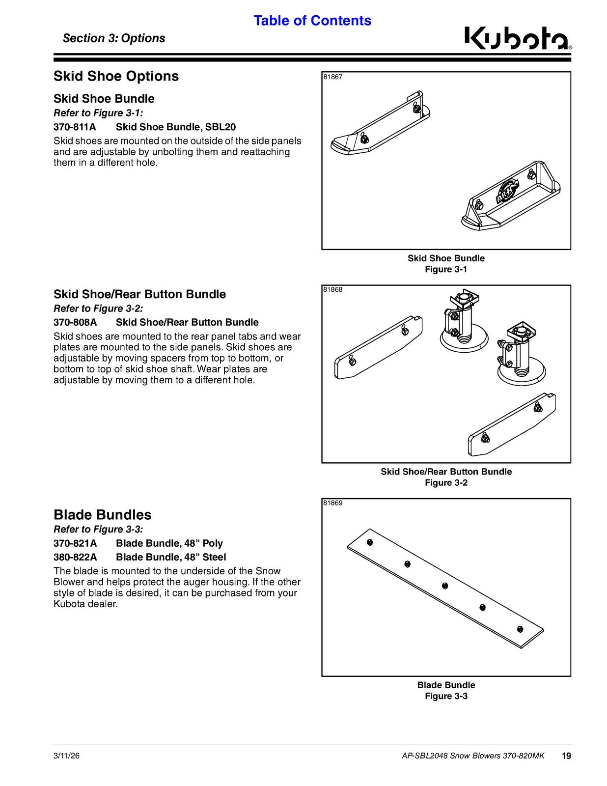 LAND PRIDE SBL20 Series Snow Blowers Operators Manual - WIRE BOUND - COVERS