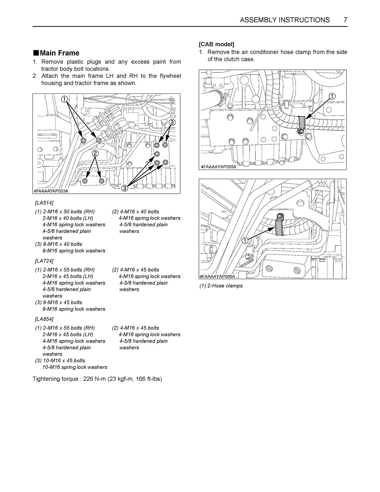 KUBOTA LA854 Loader With L2227 3rd Function Installation Manual - WIRE BOUND