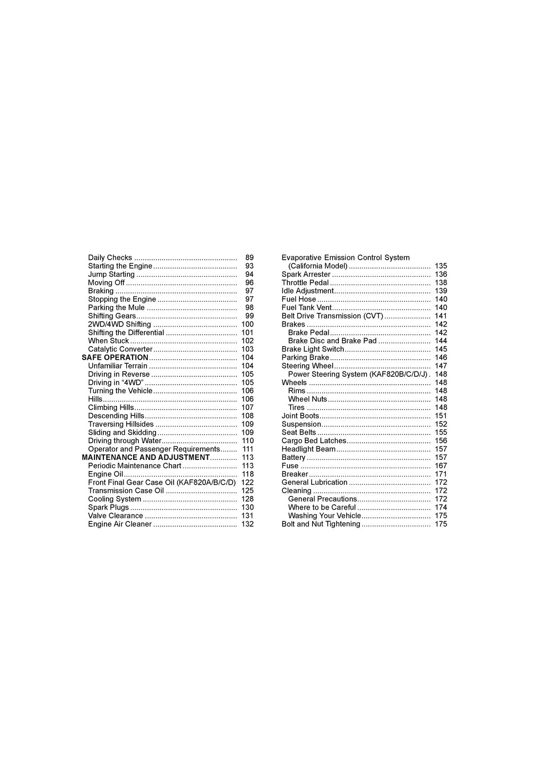 KAWASAKI Mule Pro-FXT EPS Camo Utility Vehicle Owners Manual 2018 - WIRE BOUND