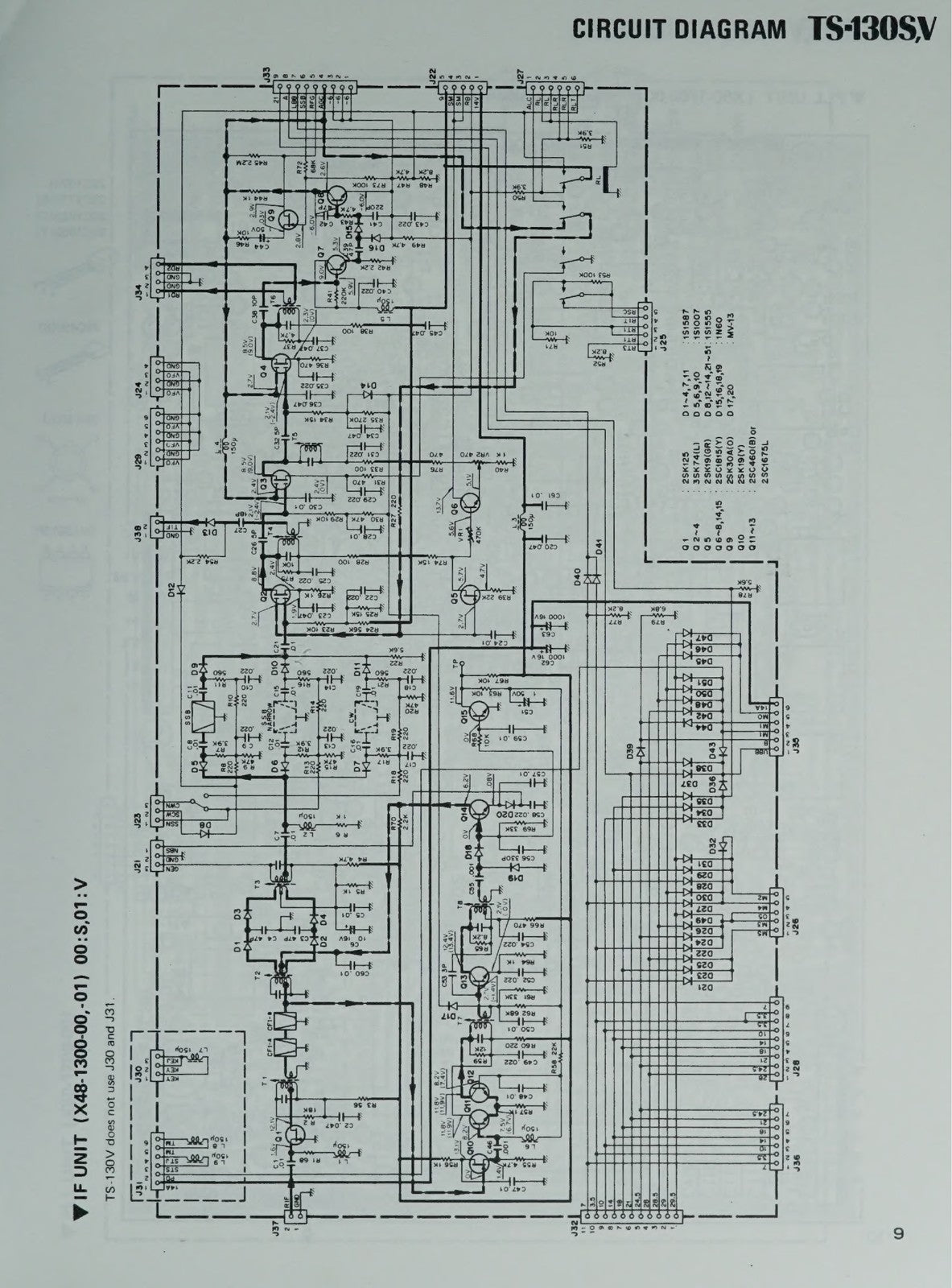 KENWOOD TS-130S TS-130V VFO-120 AT-130 HF SSB Transceiver Service Manual
