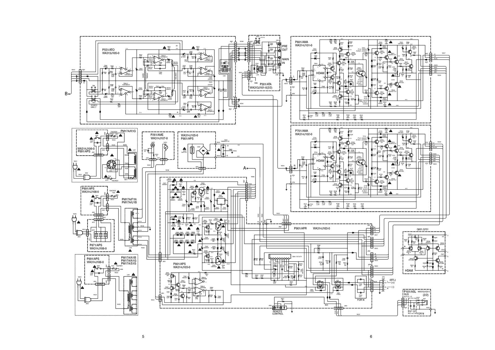 MARANTZ PM-17SA PM-17mkII Integrated Amplifier Service Manual 1999 - WIRE BOUND