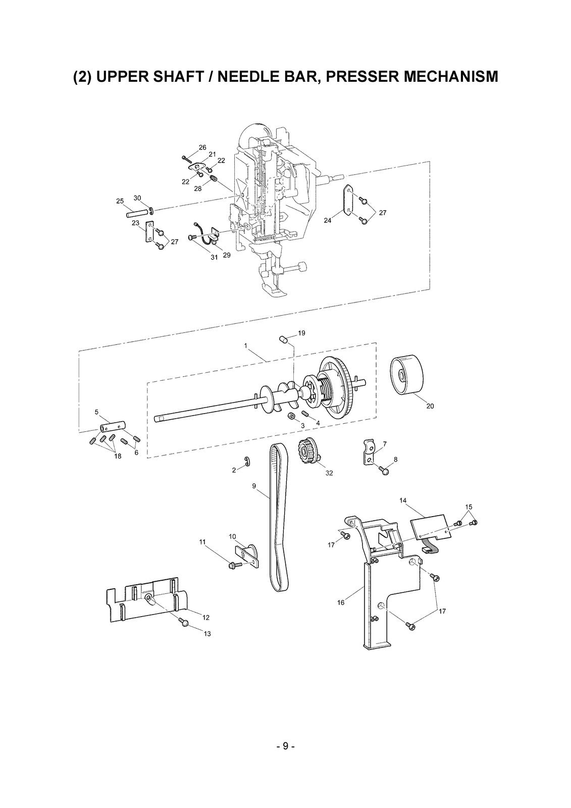 BROTHER NV4000D 4000 4000D LTD 4500D Sewing Machine Parts Reference Manual