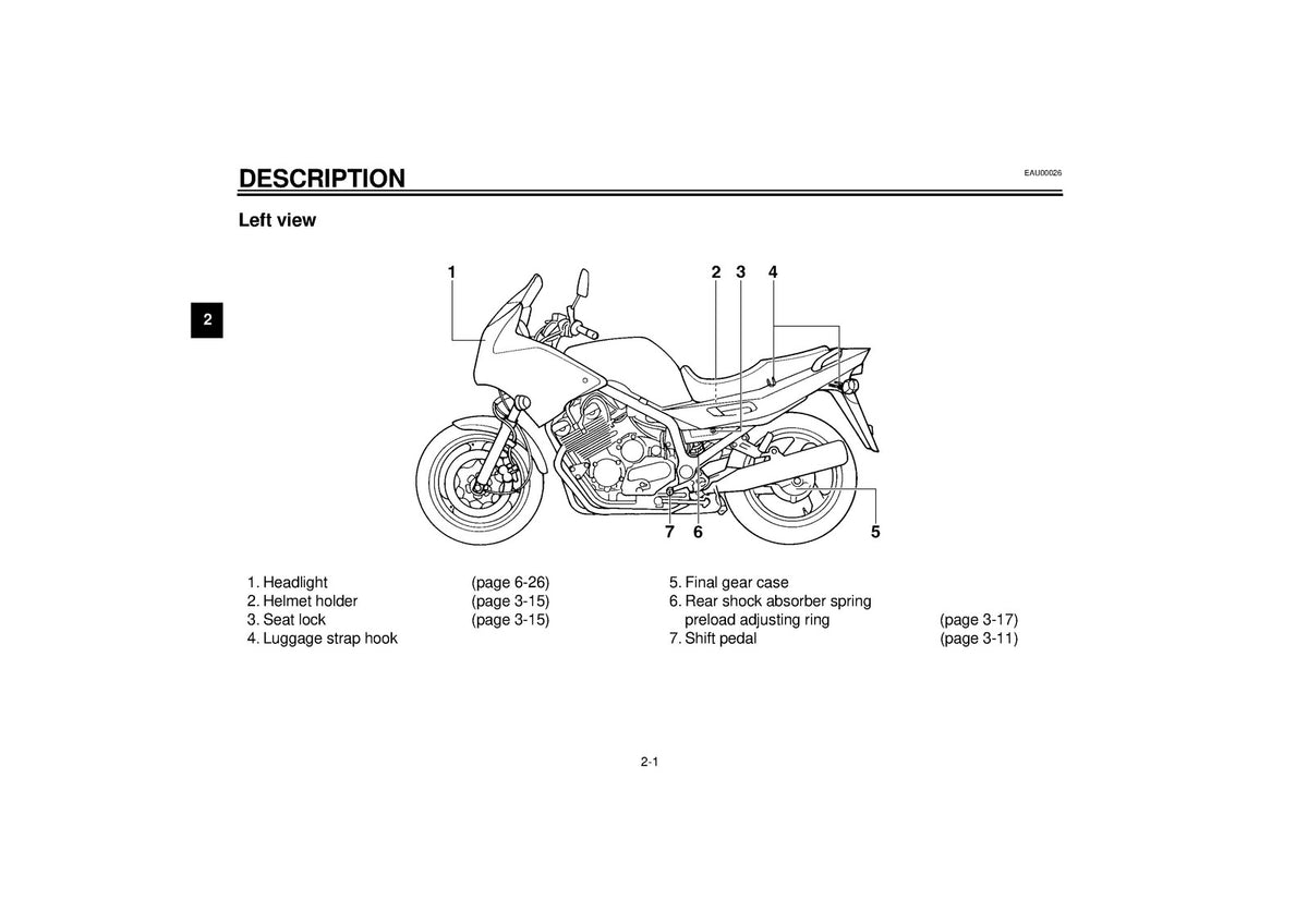YAMAHA XJ900S Motorcycle Owners Manual 2000 - STEEL WIRE BOUND - TOUGH COVERS