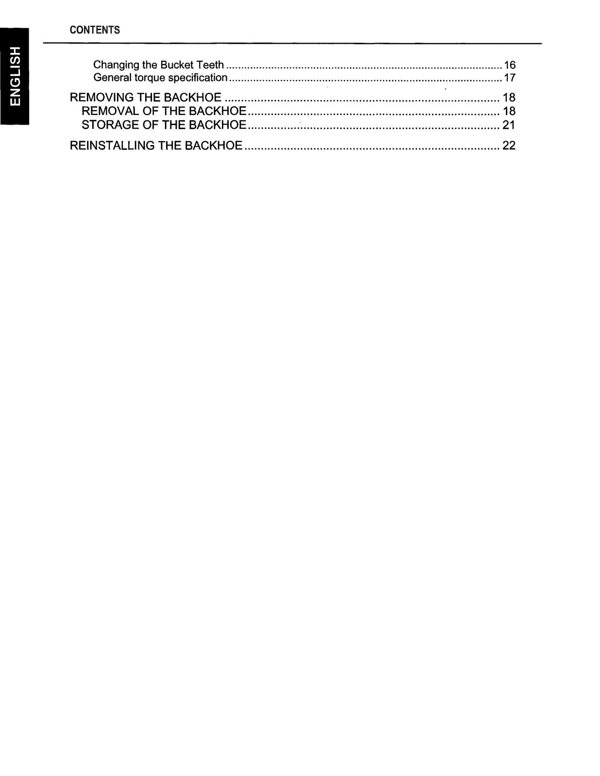KUBOTA BH75 Backhoe Operators Manual - STEEL WIRE BOUND - PROTECTIVE COVERS