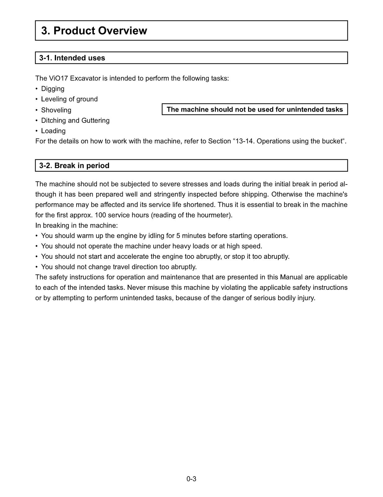 YANMAR ViO17 Excavator Operation and Maintenance Manual 2007 - WIRE BOUND