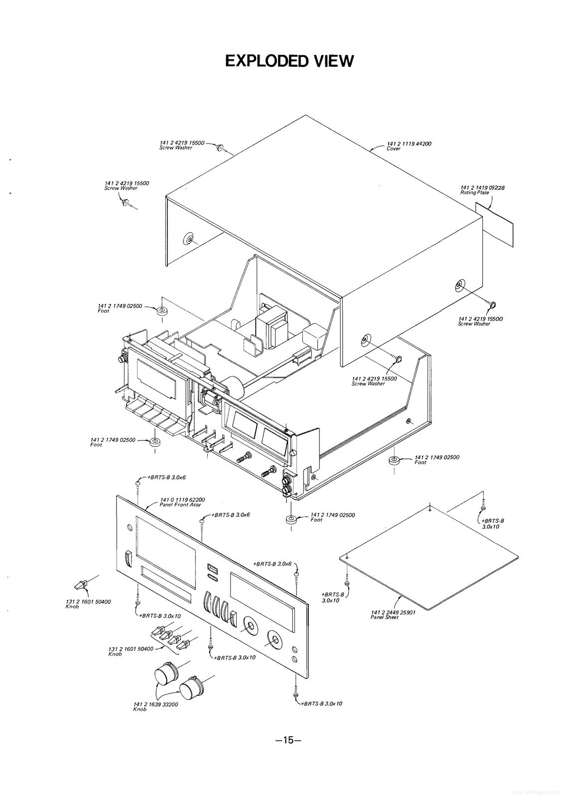 SANYO RD-30 Stereo Cassette Tape Deck Service Manual - BOUND - COVERS - FOLDOUTS