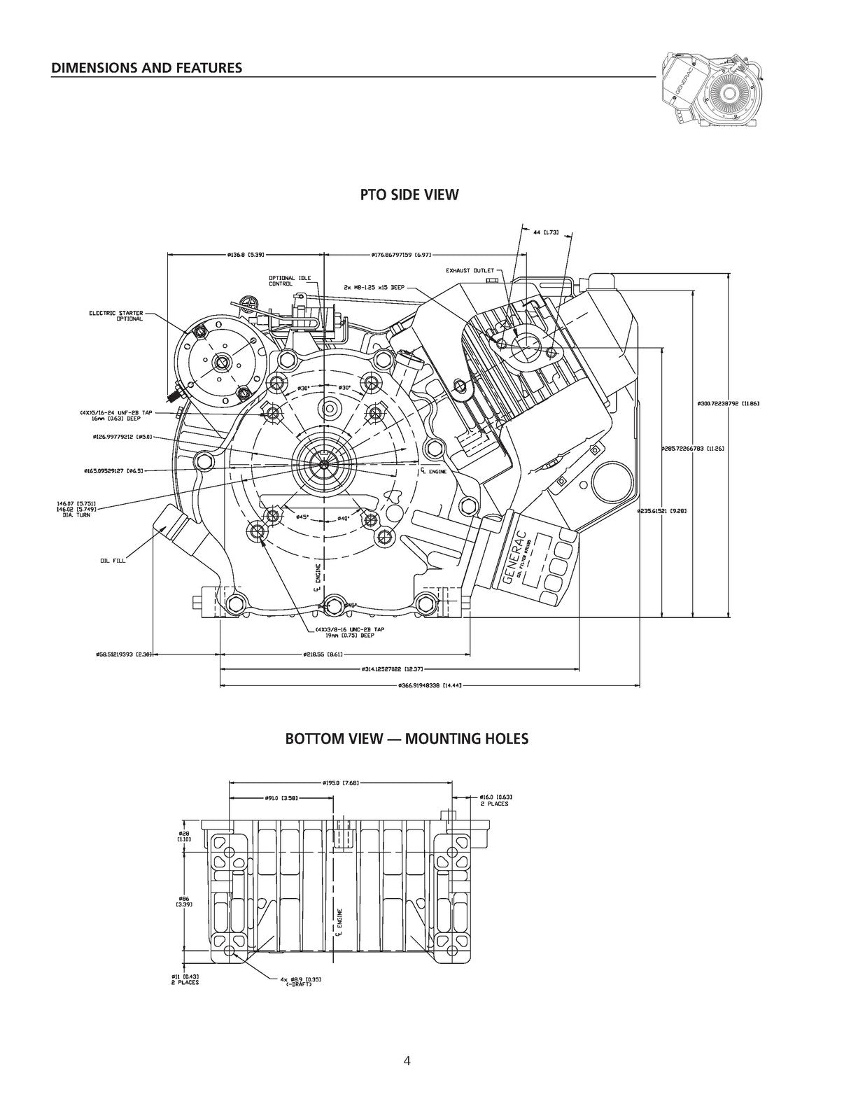 GENERAC 320 360 410 Large Frame GN Engines Service Repair Manual - WIRE BOUND