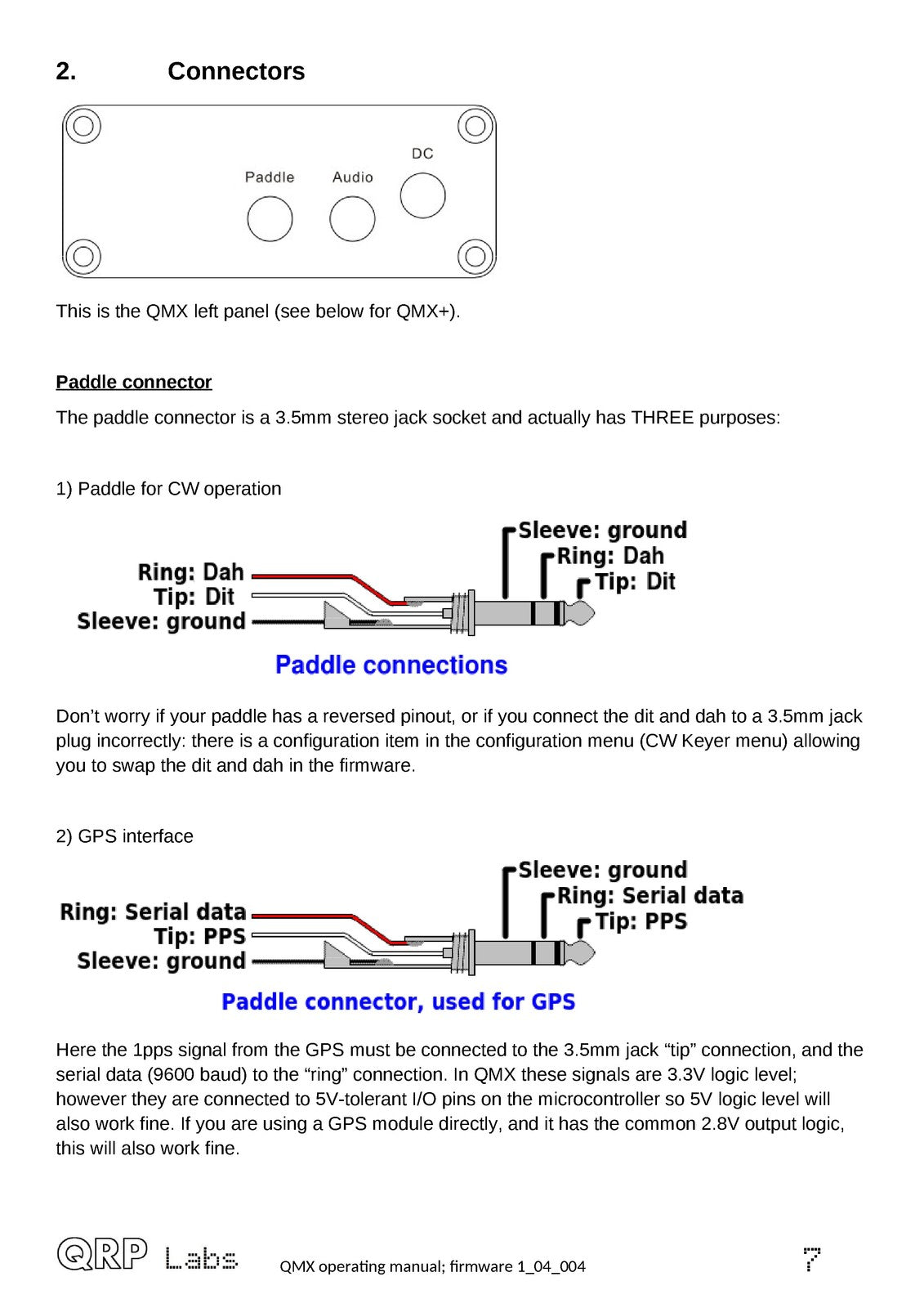 QRP LABS QMX Operating Manual fw 1-04-004 7-23-2026 - WIRE BOUND - TOUGH COVERS