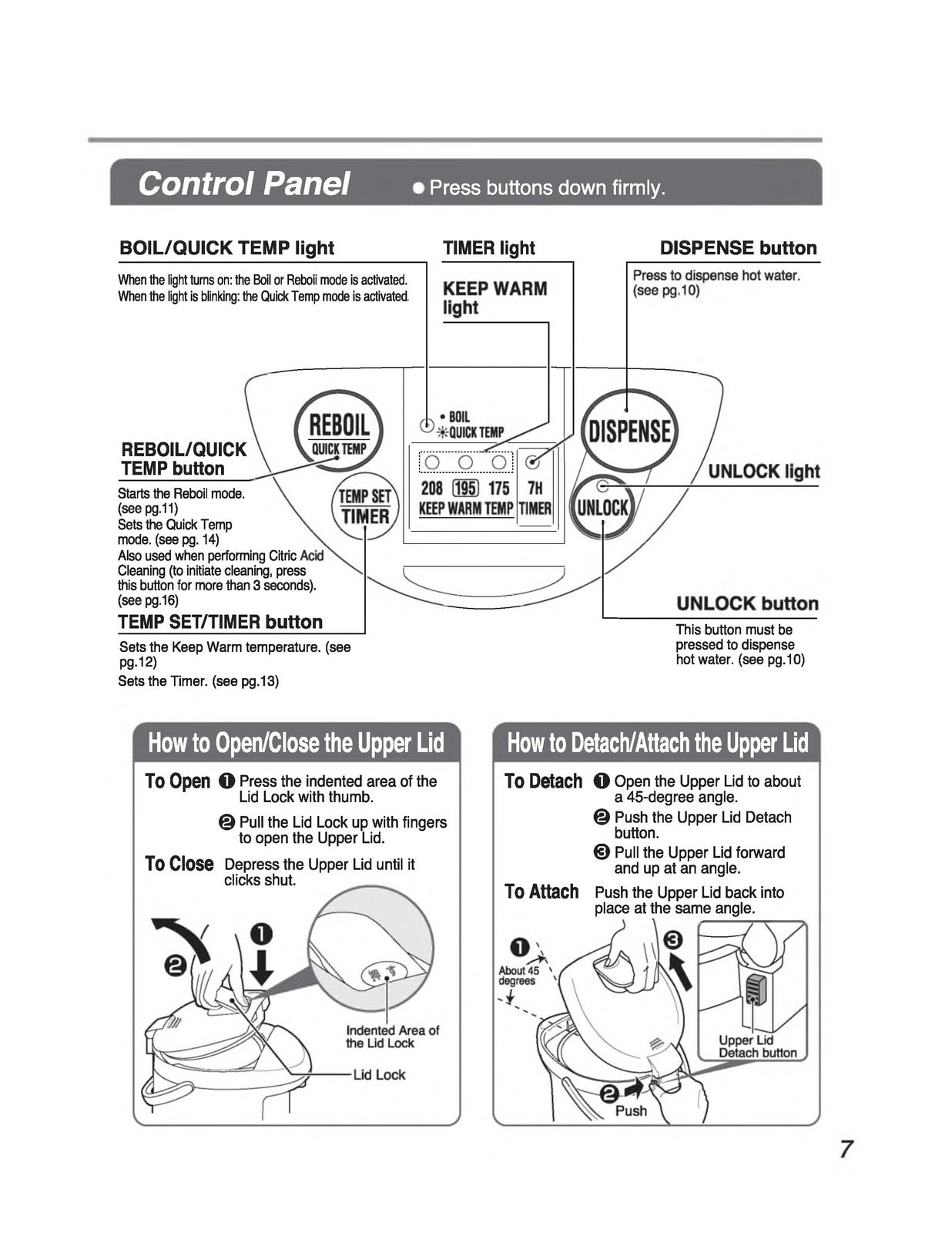 ZOJIRUSHI  More Commercial Water Boiler  Warmer Operating Manual - WIRE BOUND