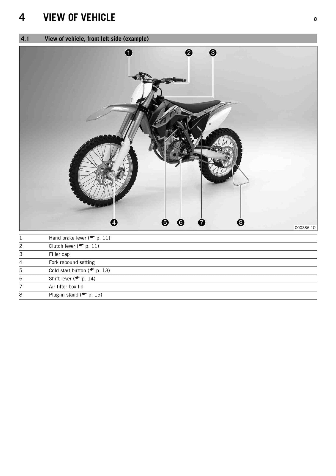 KTM 250 SX-F 250 XC-F Owners Manual 2014 - STEEL WIRE BOUND - PROTECTIVE COVERS