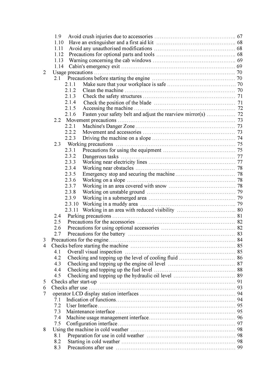 YANMAR ViO80-1A Excavator User Operation and Maintenance Manual - WIRE BOUND