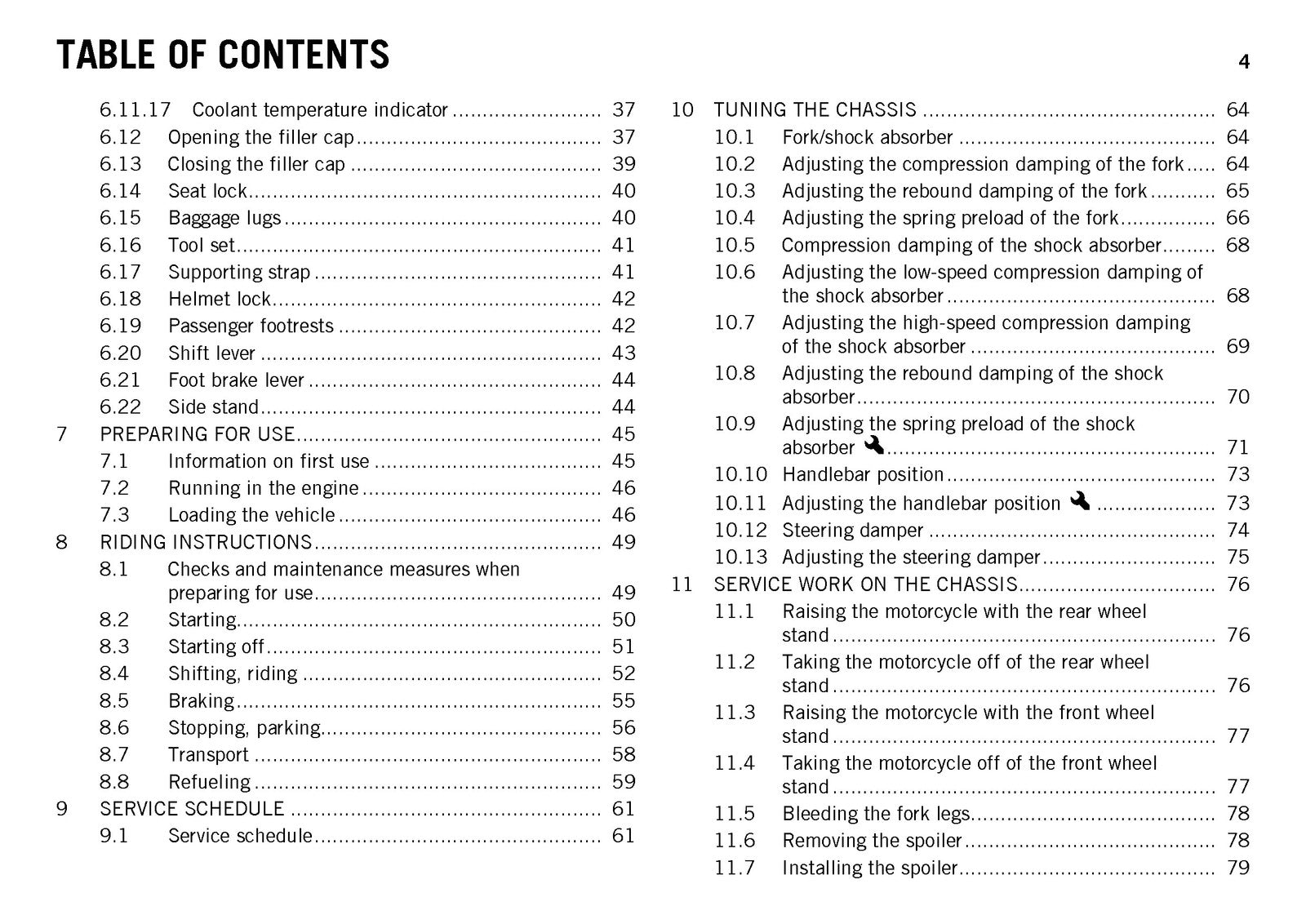 KTM 990 Super Duke R Owners Manual 2013 - STEEL WIRE BOUND - PROTECTIVE COVERS