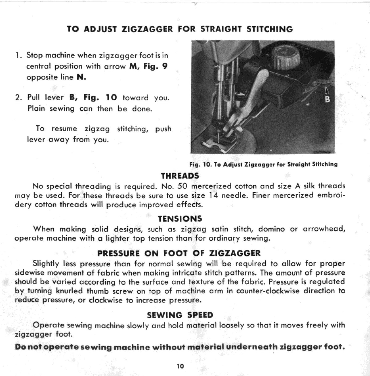 SINGER Automatic Zigzagger Attachment Instruction Operators Manual BUNDLE