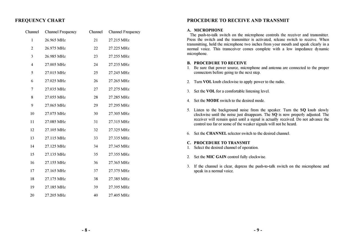 GALAXY DX 919 CB Radio Owners Manual - STEEL WIRE BOUND - PROTECTIVE COVERS