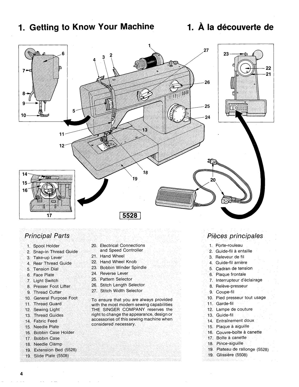 SINGER 5508 5528 Instruction Manual - STEEL WIRE BOUND - PROTECTIVE COVERS