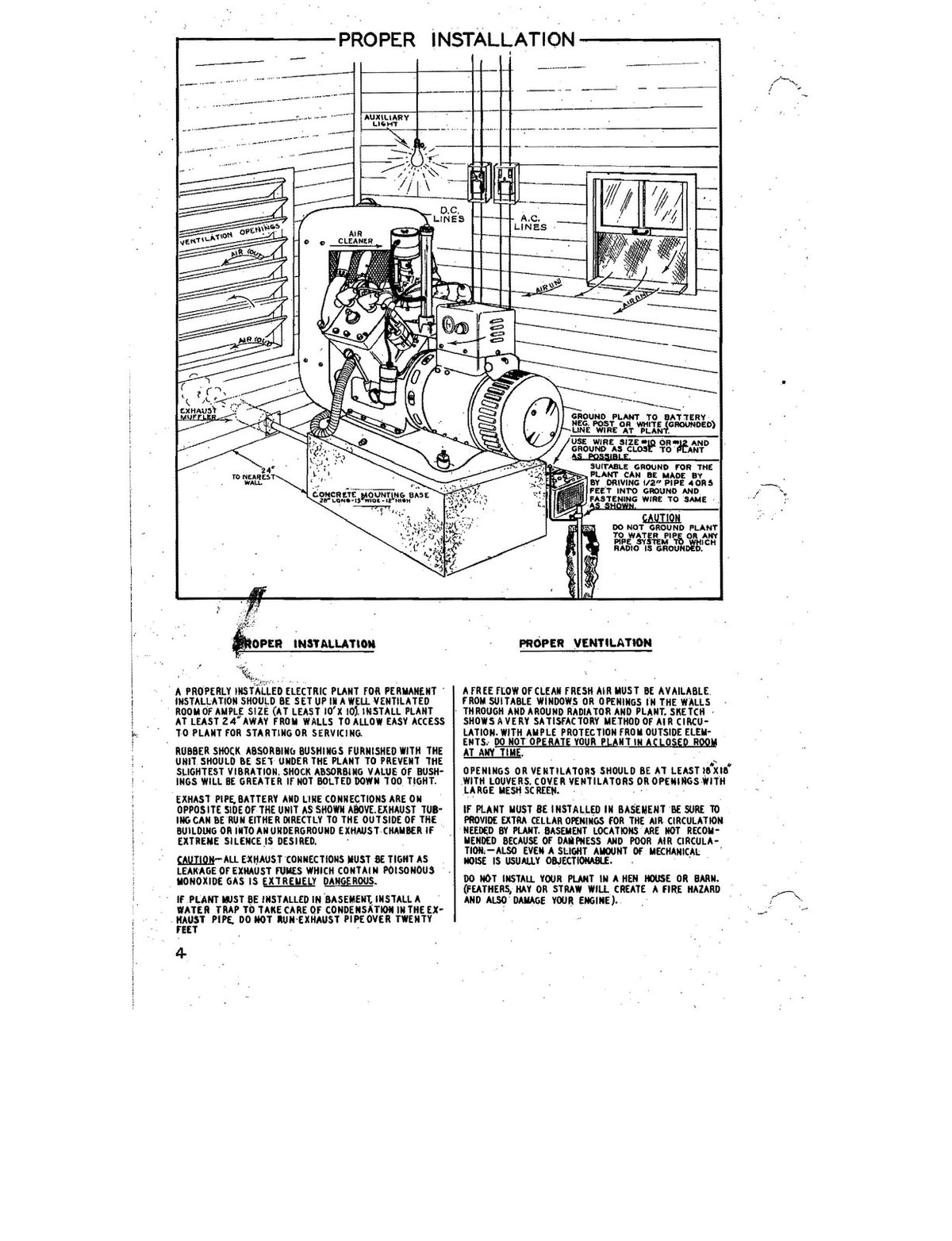 ONAN V45 Generator Set Service Manual 1945 - STEEL WIRE BOUND - TOUGH COVERS
