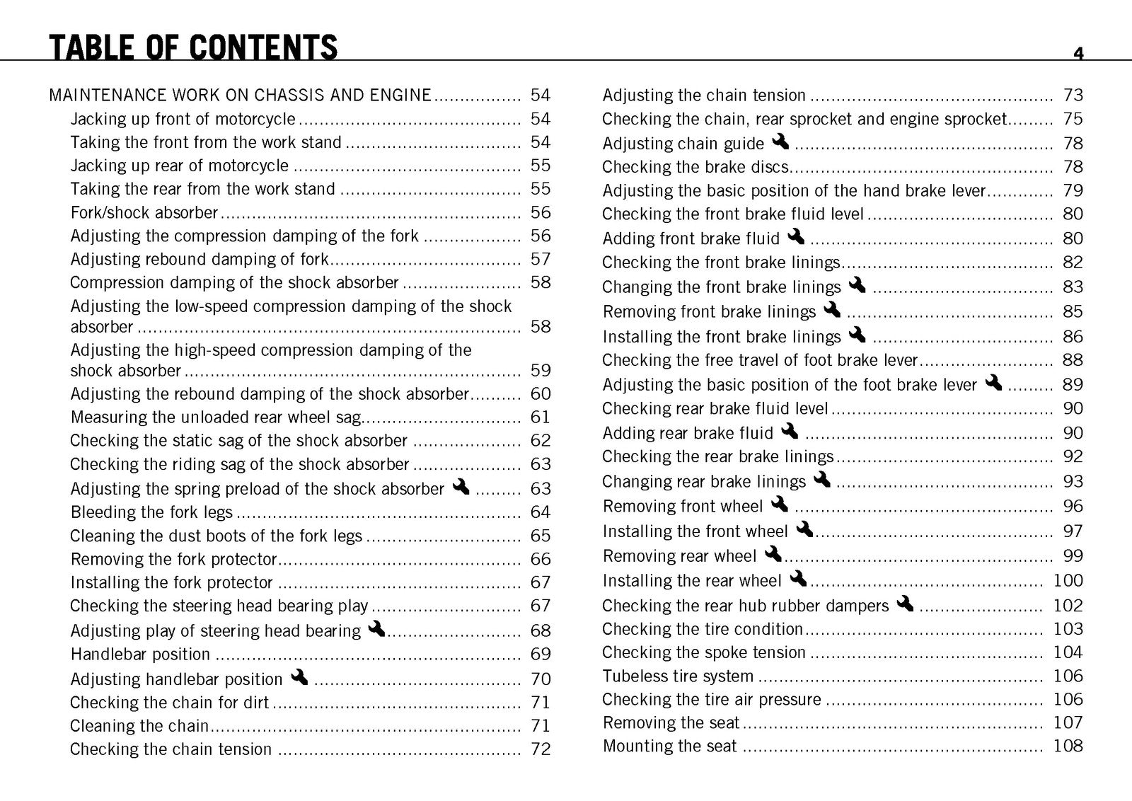 KTM 690 SMC EU AUS UK Owners Manual 2010 - STEEL WIRE BOUND - PROTECTIVE COVERS