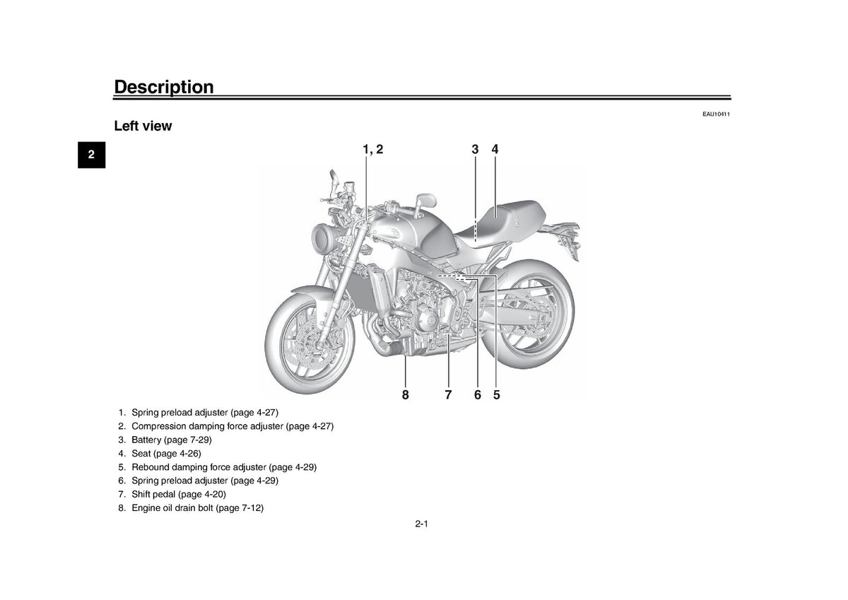 YAMAHA XSR900 Motorcycle Owners Manual 2022 - STEEL WIRE BOUND - TOUGH COVERS