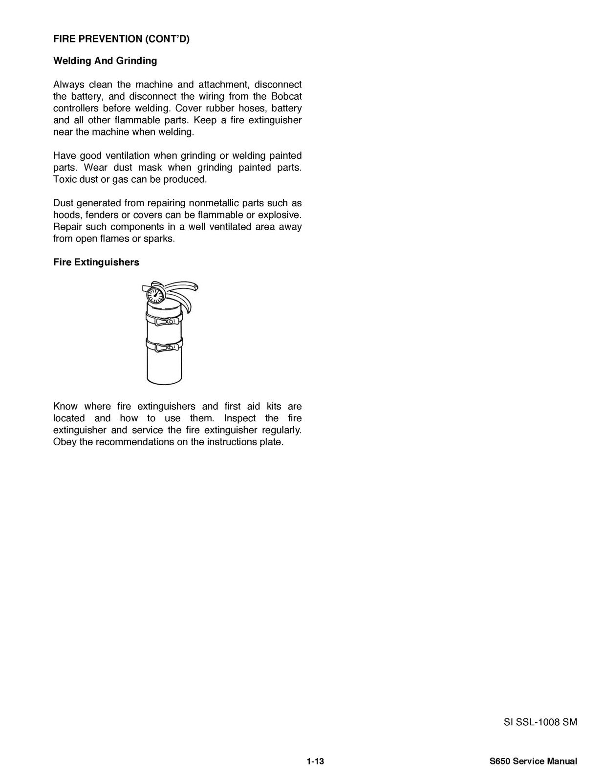 BOBCAT S630 Skid-Steer Loader Service Manual SN A3NT11001 Up 2010, FOLDOUTS