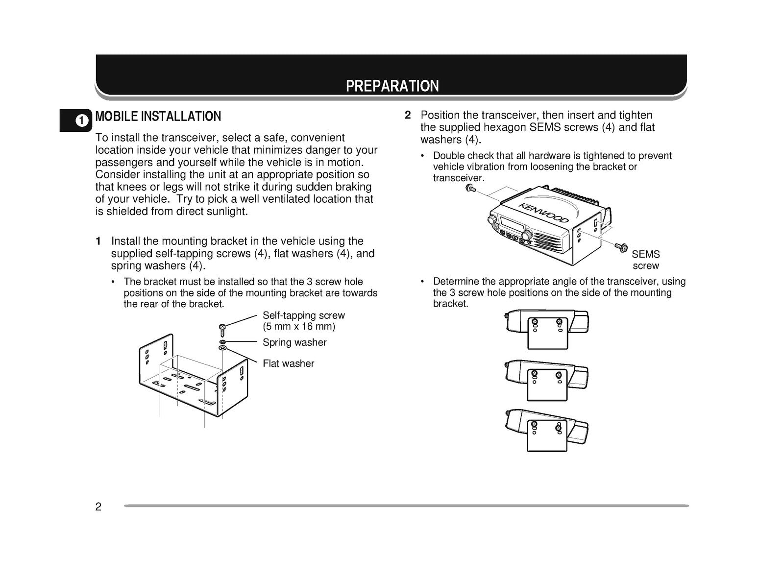 KENWOOD TM-281A TM-281E 144 MHz FM Transceiver Instruction Manual - WIRE BOUND