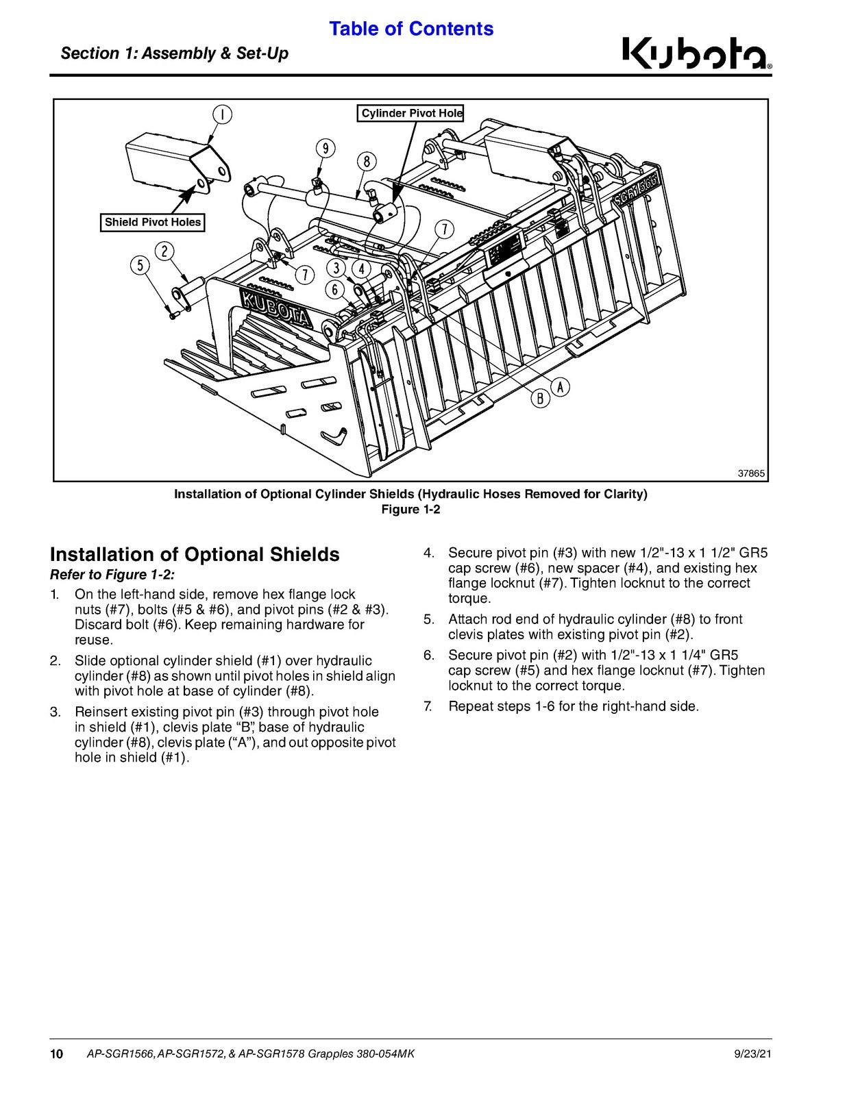 LAND PRIDE SGR15 Series Rock Grapples Operators Manual - WIRE BOUND - COVERS