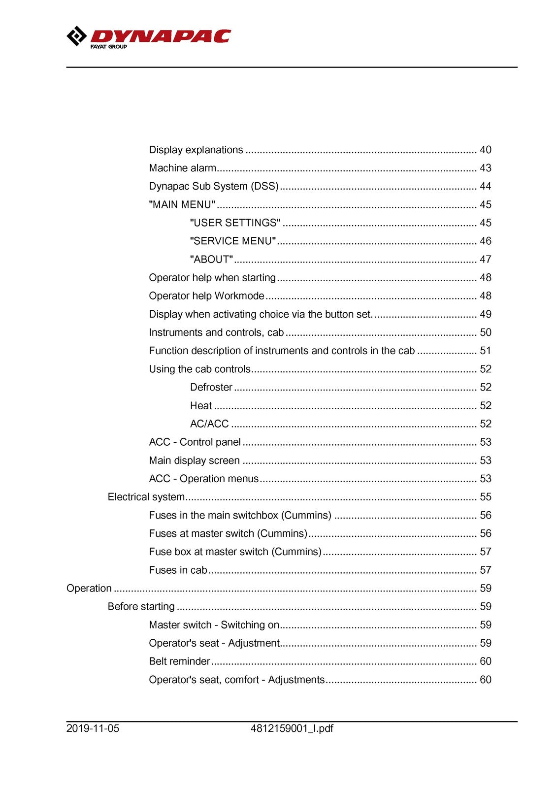DYNAPAC CA2500 CA2800 CA3500 CA4000 Vibratory Roller Maintenance Manual - BOUND