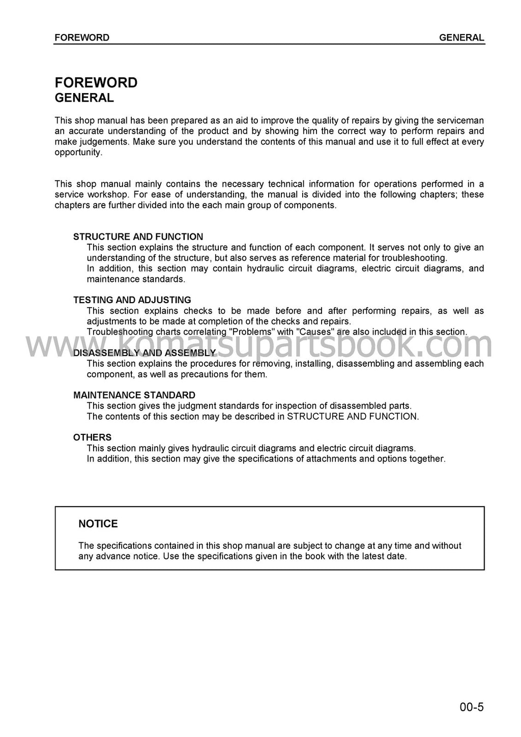 KOMATSU PC60-7 PC607-B SN DBK0001 UP SHOP MANUAL - BOUND - COVERS - XL FOLDOUTS