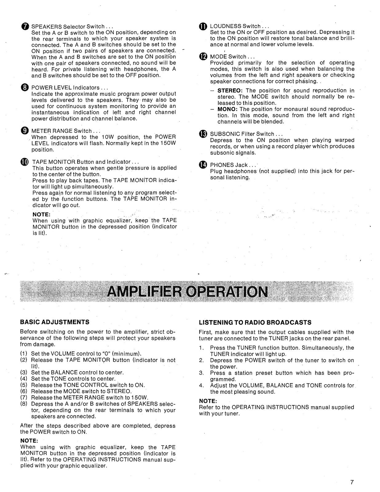 FISHER Studio Standard CA-273 Amplifier Instructions Manual - WIRE BOUND