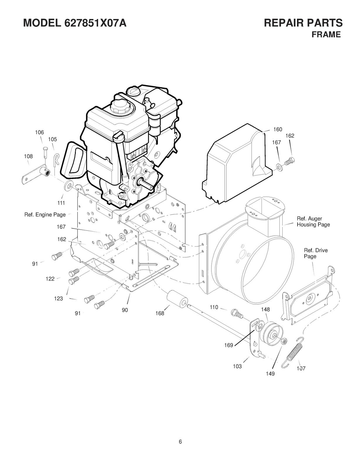 SWISHER 627851X07A Snow Thrower Repair Parts Manual - WIRE BOUND - TOUGH COVERS