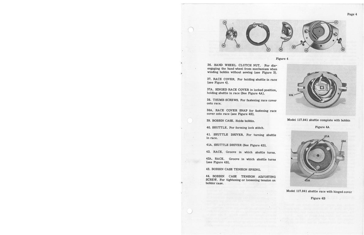 KENMORE 117740 117840 117841 Sewing Machine Service Manual 1957 - WIRE BOUND