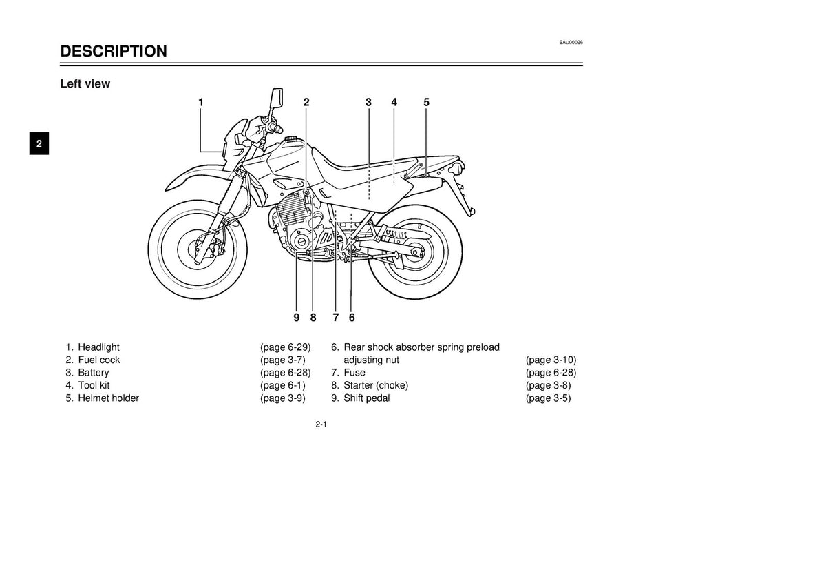 YAMAHA XT500E XT600E Owners Manual 2000 - STEEL WIRE BOUND - PROTECTIVE COVERS