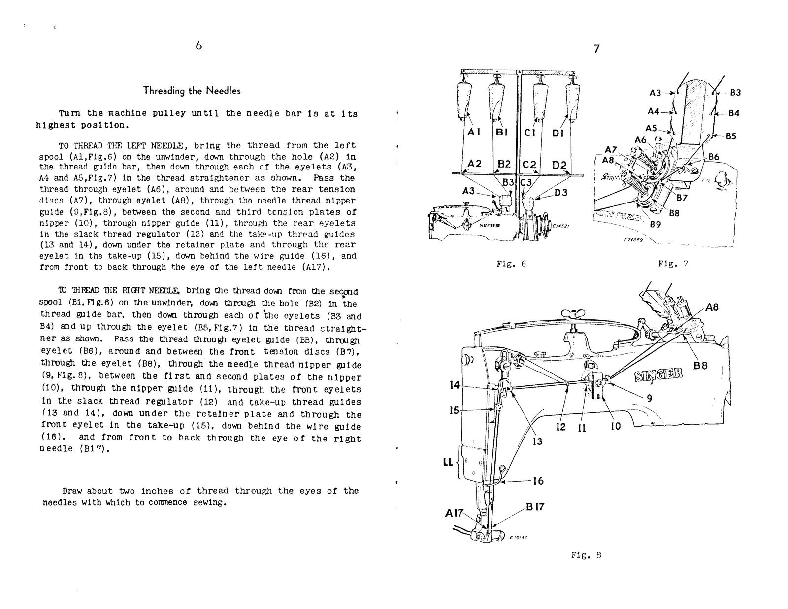 SINGER 231 231-8 Sewing Machine Service Manual - STEEL WIRE BOUND - TOUGH COVERS