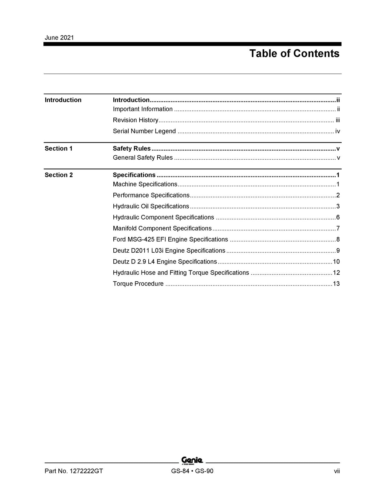GENIE GS-3384 GS-3390 GS-4390 GS-5390 Service And Repair Manual 2021, FOLDOUTS