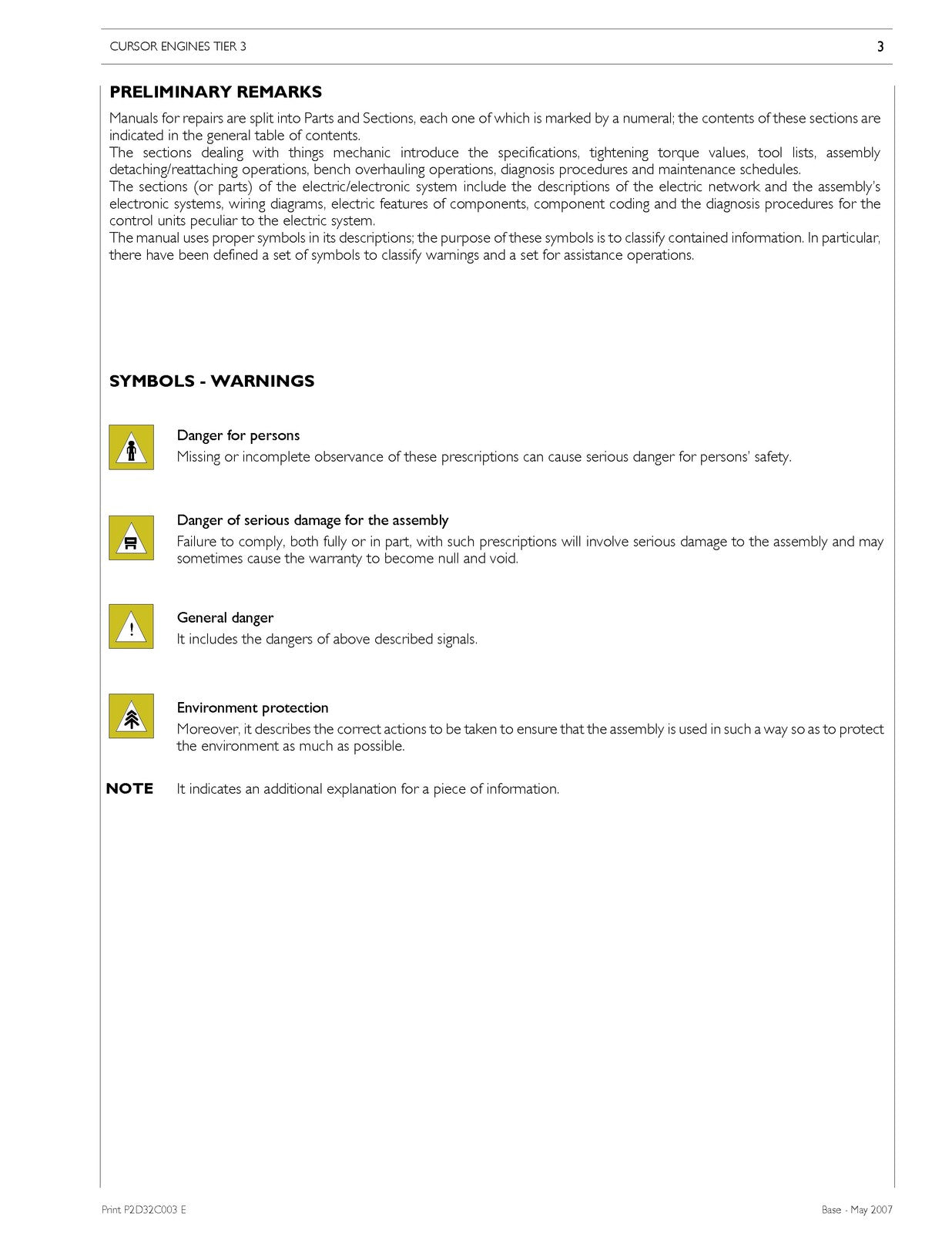 IVECO Cursor C10 C13 Tier 3 Technical And Repair Manual 2007 - WIRE BOUND