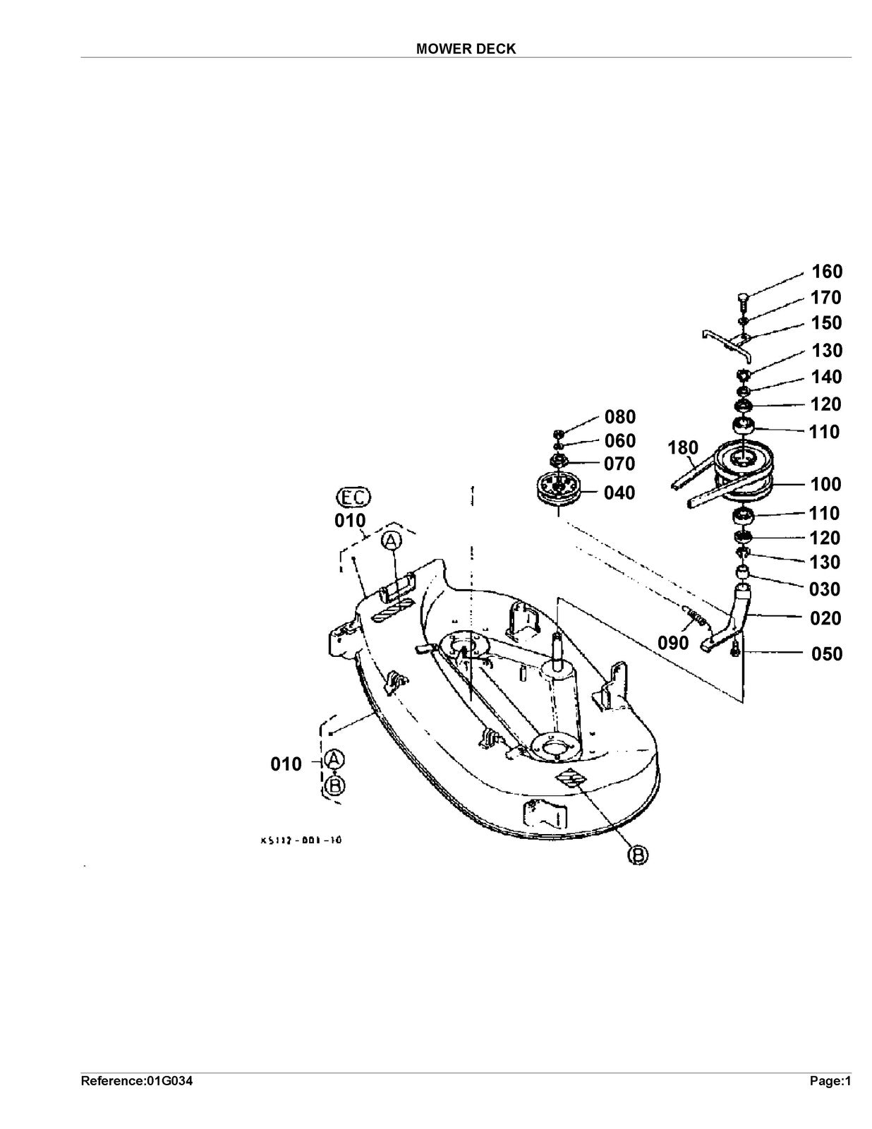 KUBOTA RCK40LTserial number 40001 and up Parts Manual - WIRE BOUND - COVERS