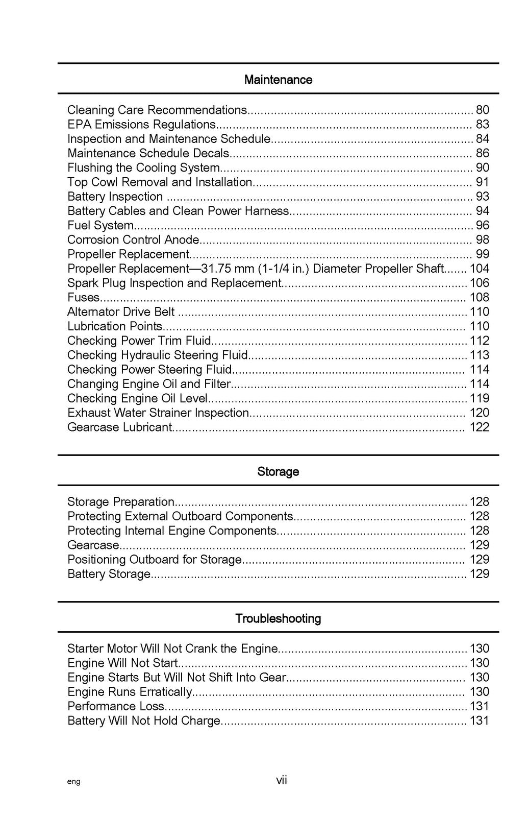MERCURY V6 175 200 225 FourStroke Operation Maintenance Manual 2020 - WIRE BOUND